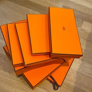 Lot of 7 authentic Hermes gift boxes